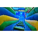 Klimladder waterglijbaan met zwembad.webp