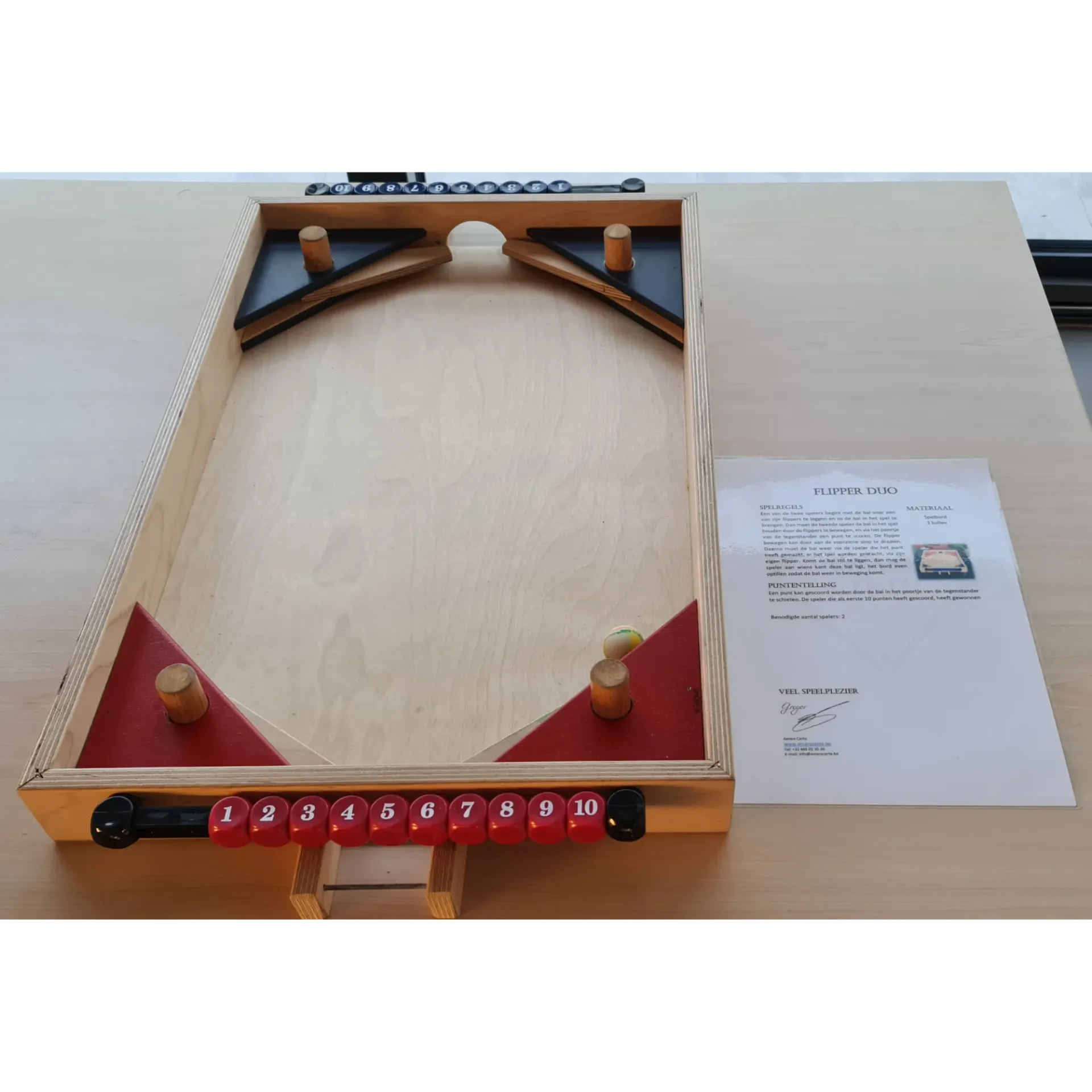 Flipper Duo – snel duospel met flippers en goals