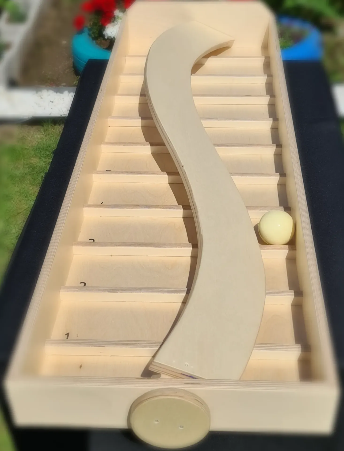 Slingerplank – behendigheidsspel met draaiwiel en bal