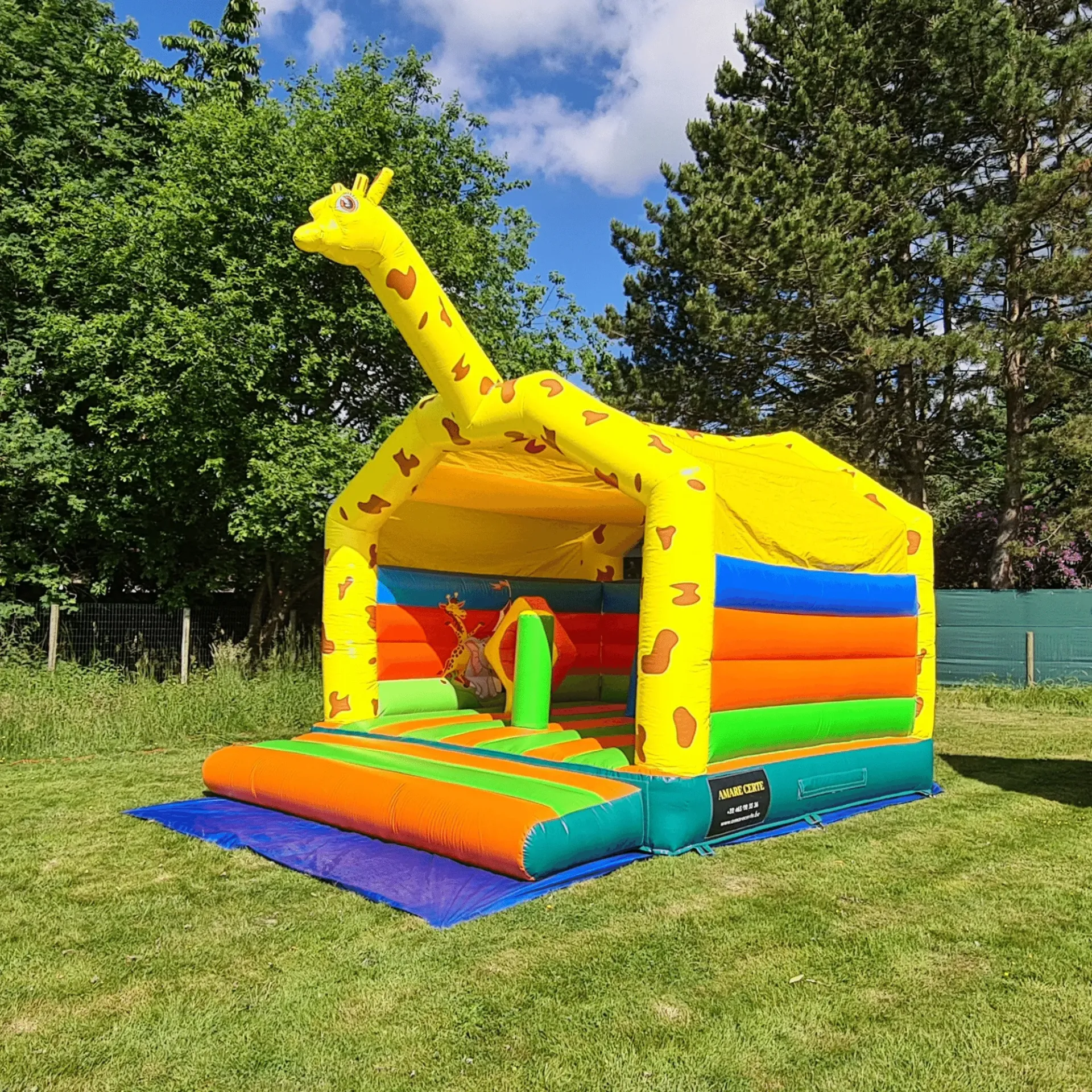 Giraffe springkasteel 