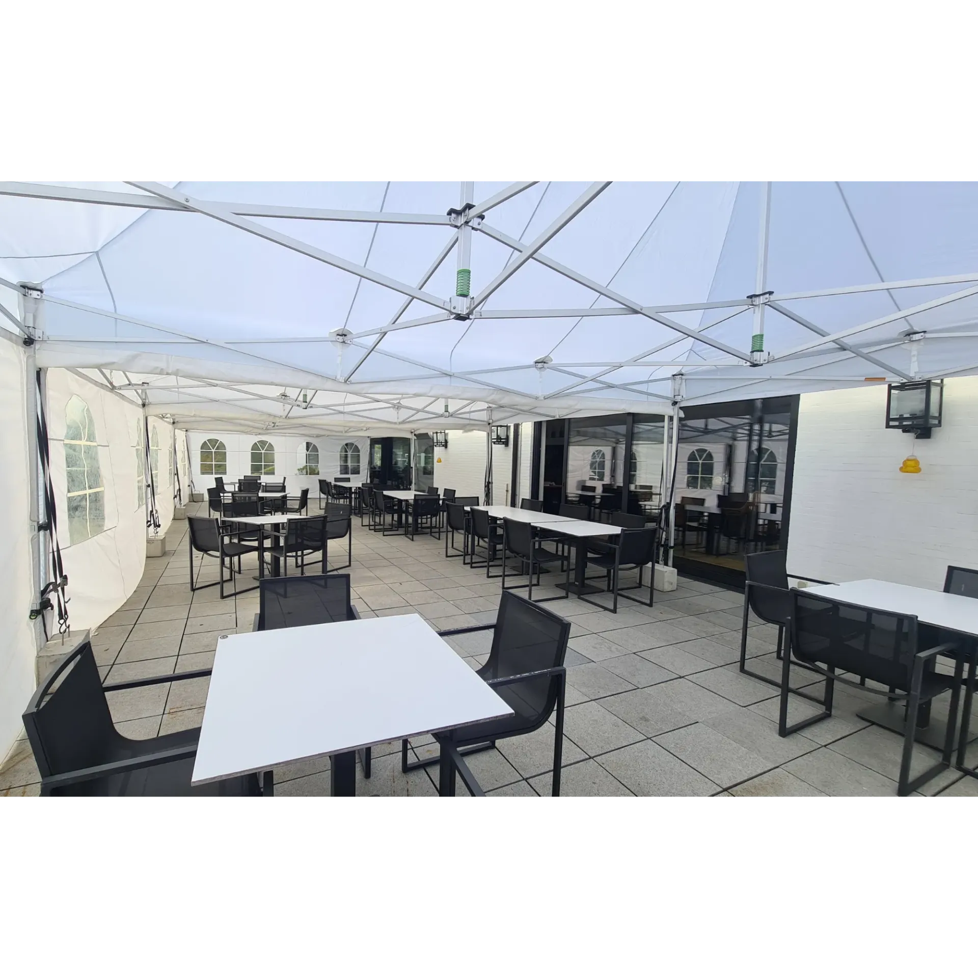 Tentcombinatie 3 voor 100, 120, 125 personen — tent 6×20 meter