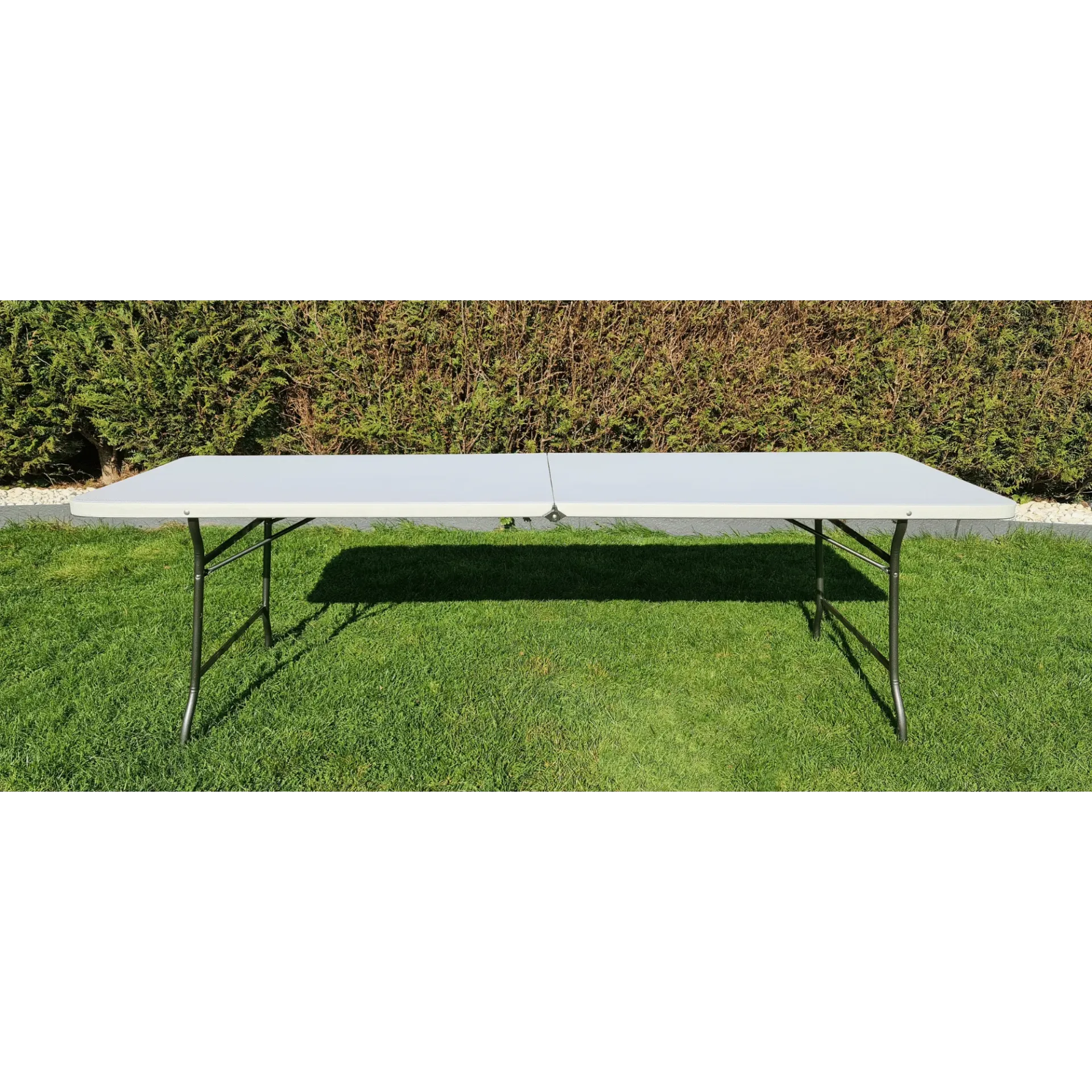 Witte XL plooitafel 234 × 75 cm