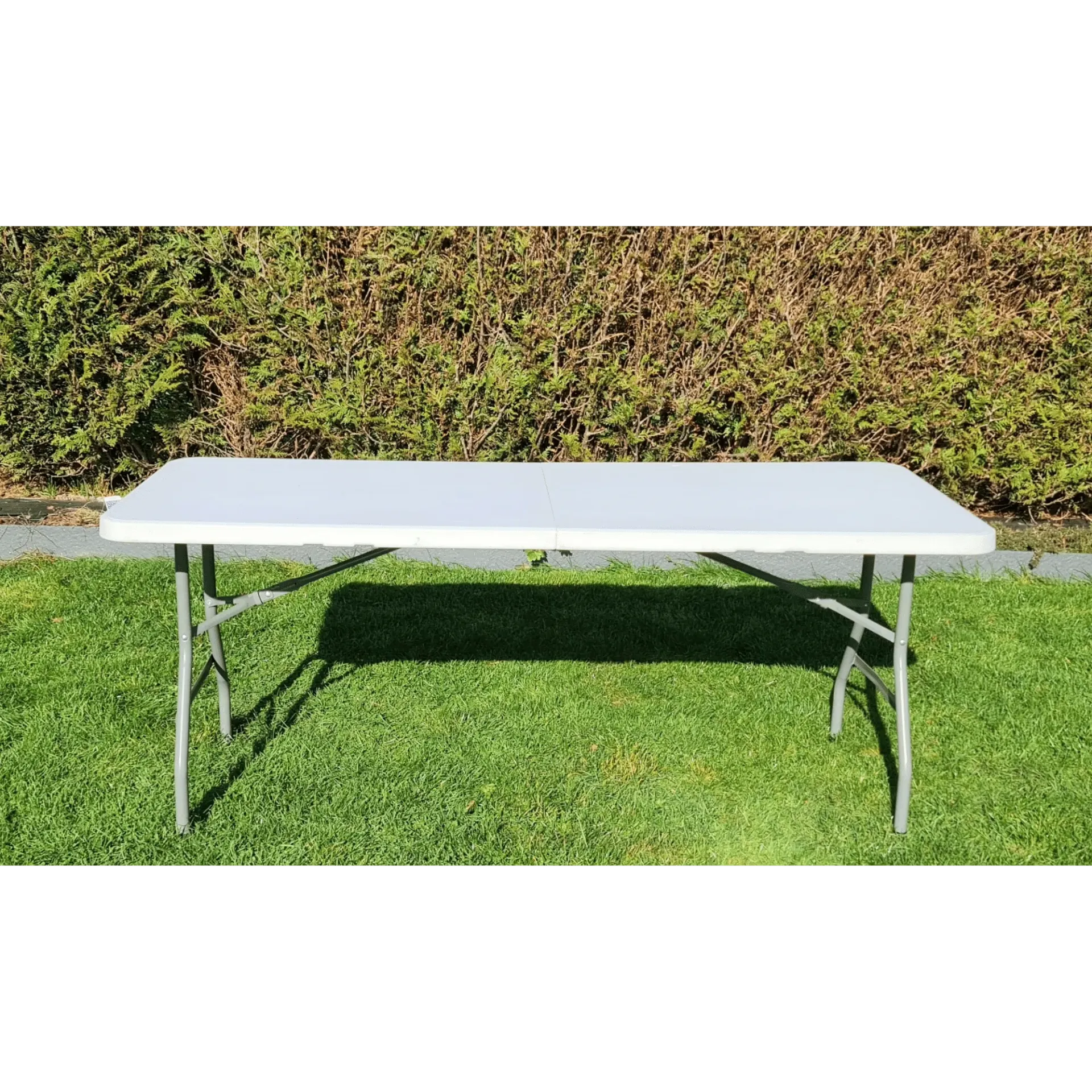 Witte plooitafel 180 × 75 cm