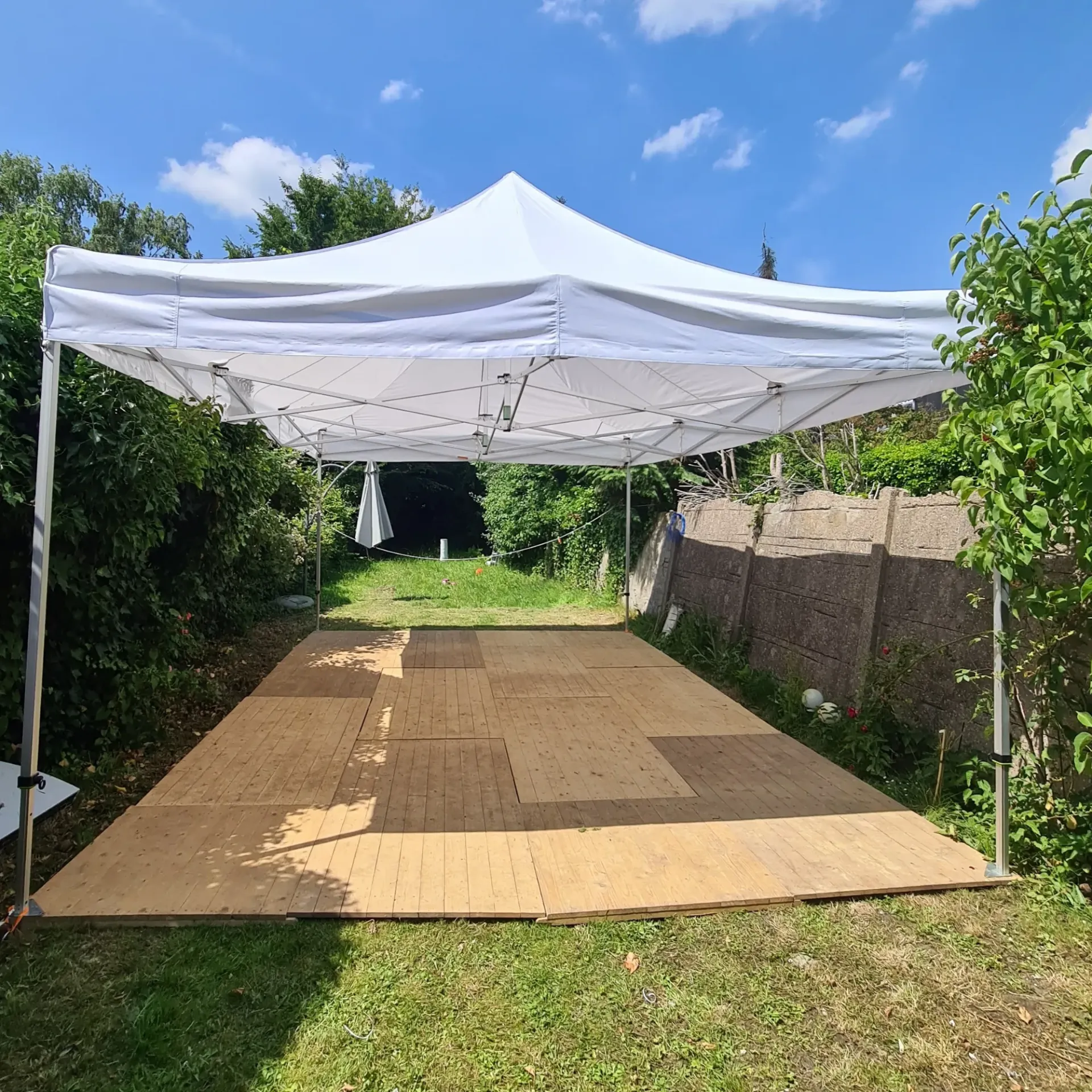 Professionele vouwtent 4x6m brandvertragend zeil wit